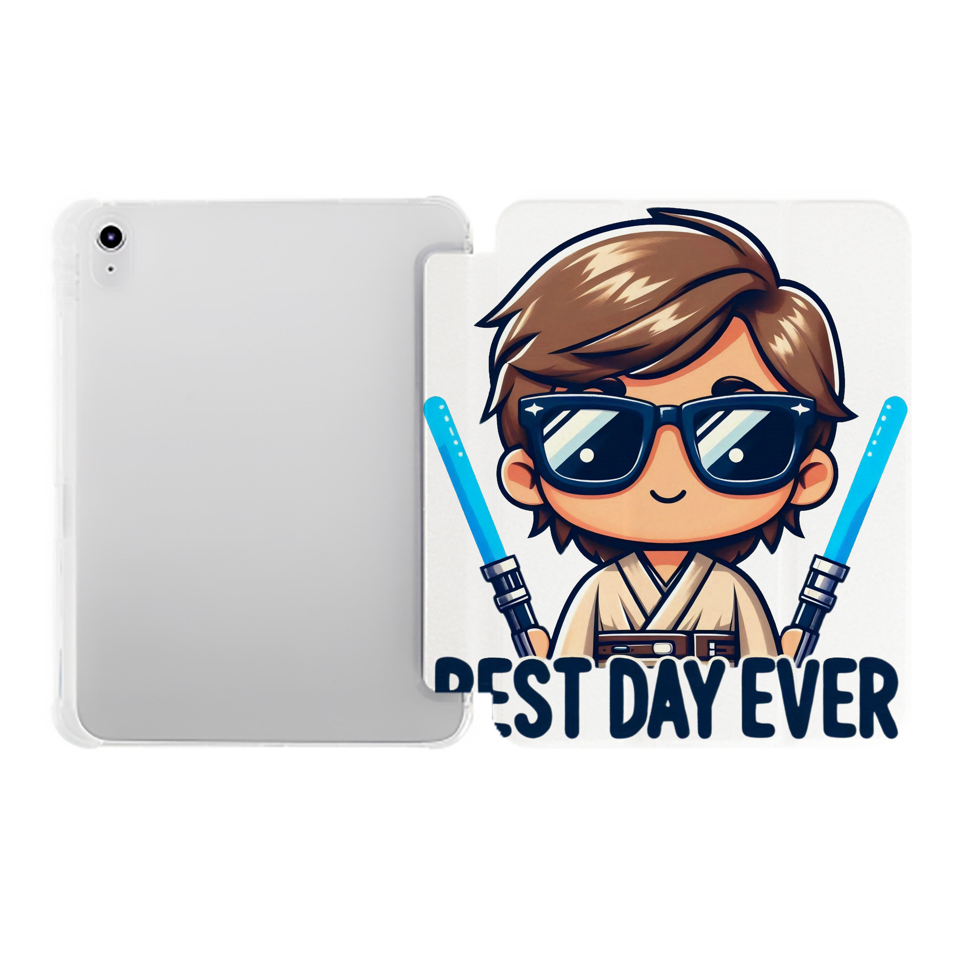 （画像用） スター・ウォーズ Star Wars IPad ケース ペン収納付き 三つ折りスタンド PUレザー×シリコン 対応機種9.5/10.5/10.9インチ